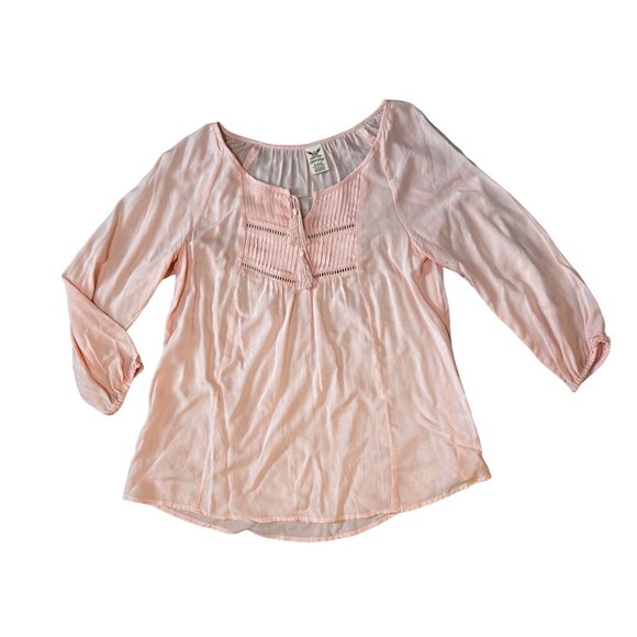 Faded Glory Bundle Long Sleeve V Neck Self Tie Blouse Women's Size S 1545 - Picture 5 of 7